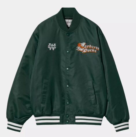 Куртка Carhartt I034510 Flaming Ducks Bomber conifer wax