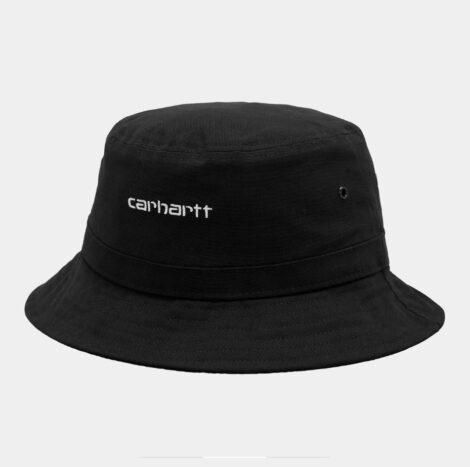 Панама Carhartt I029937 Script Bucket Hat black white_1