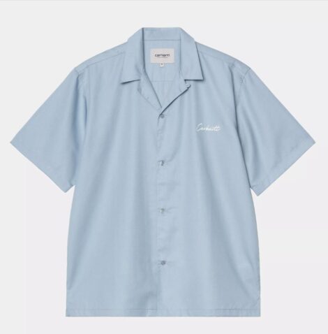Рубашка Carhartt I031465 Delray Shit frosted blue white
