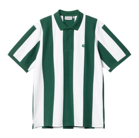 Рубашка Carhartt I032972 Hinton Polo SS stripe chervil