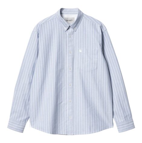 Рубашка Carhartt I033815 Dowlen Shit Stripe LS bleach white