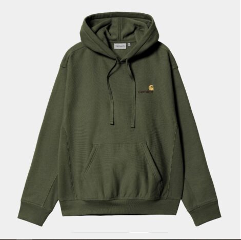 Толстовка Carhartt I028279 Hooded American Script tarragon_3
