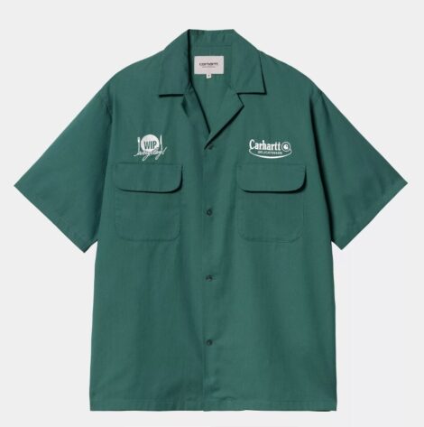 Рубашка Carhartt I034738 Deli Shit rainforest white